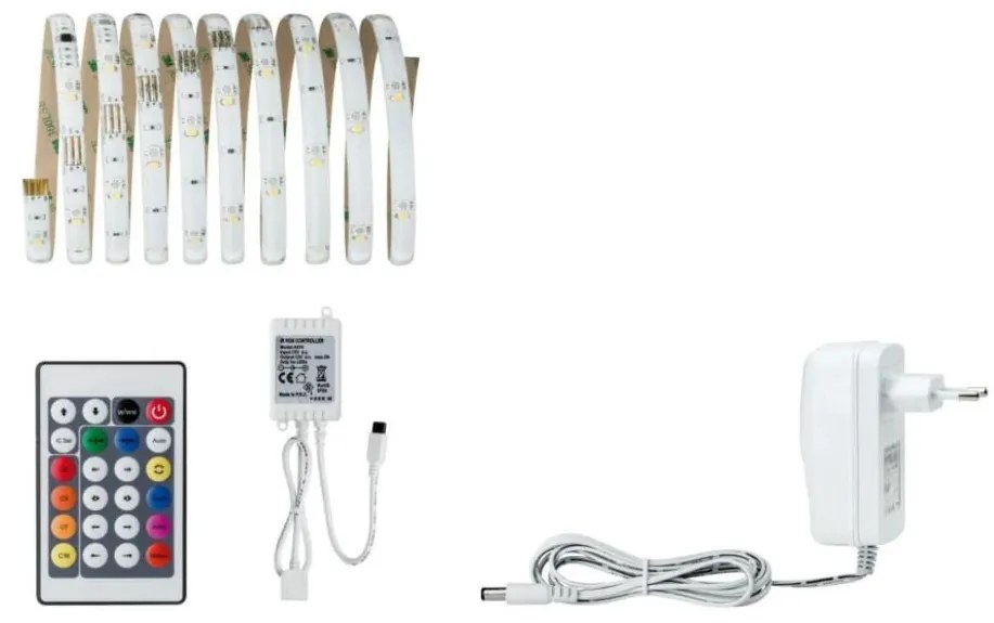 Paulmann 70696 - LED RGBW/8W Ściemnialna taśma DIGITAL 3m 230V + pilot