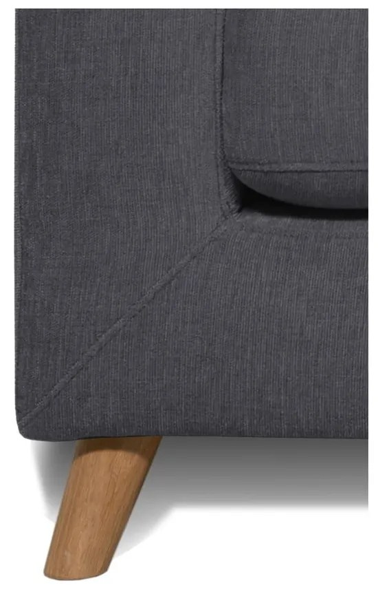 Ciemnoszara sofa 157 cm Faria – Scandic