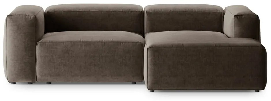 Brązowy narożnik (prawostronny/z szezlongiem) Bergamo – Cosmopolitan Design