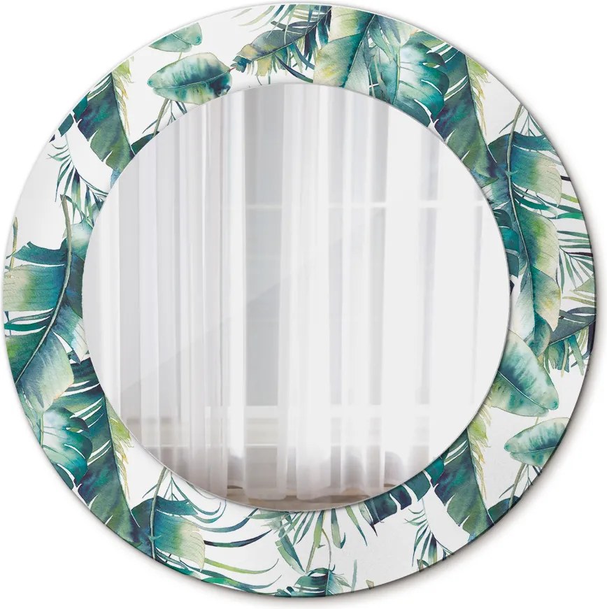 Lustro dekoracyjne okrągłe Liście