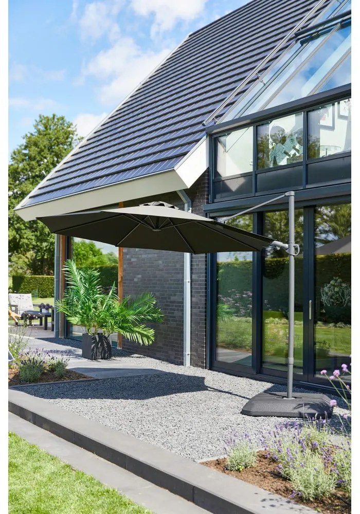 Czarny parasol Hartman Deluxe, ø 350 cm