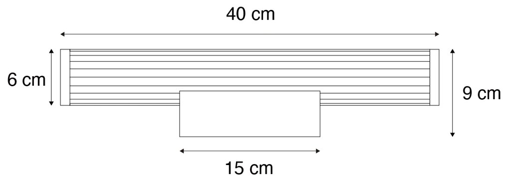 Lampa ścienna w stylu Retro Gunmetal 40,4 cm z LED IP44 - Coco Retro Oswietlenie wewnetrzne