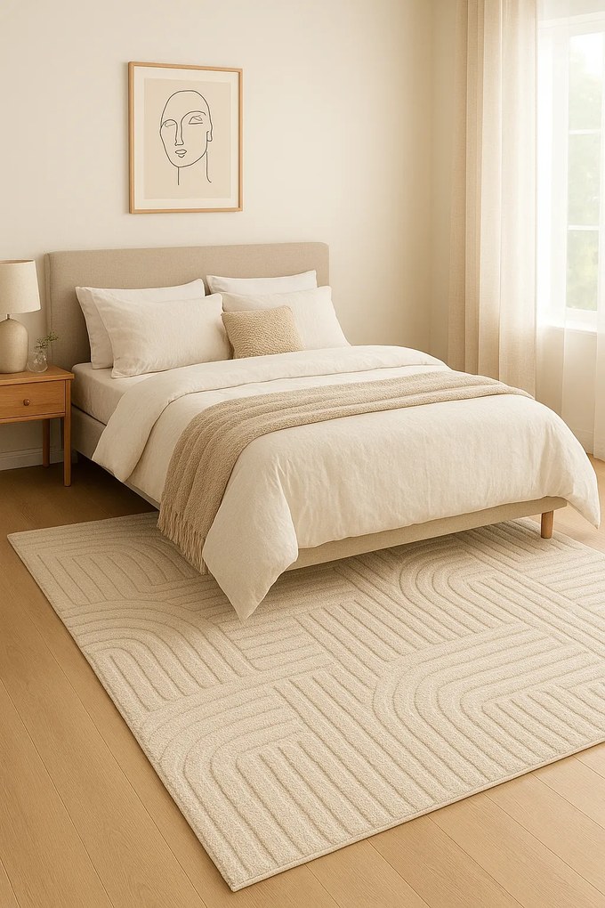 Dywan nowoczesny 3D Arc kremowy 160 cm x 230 cm