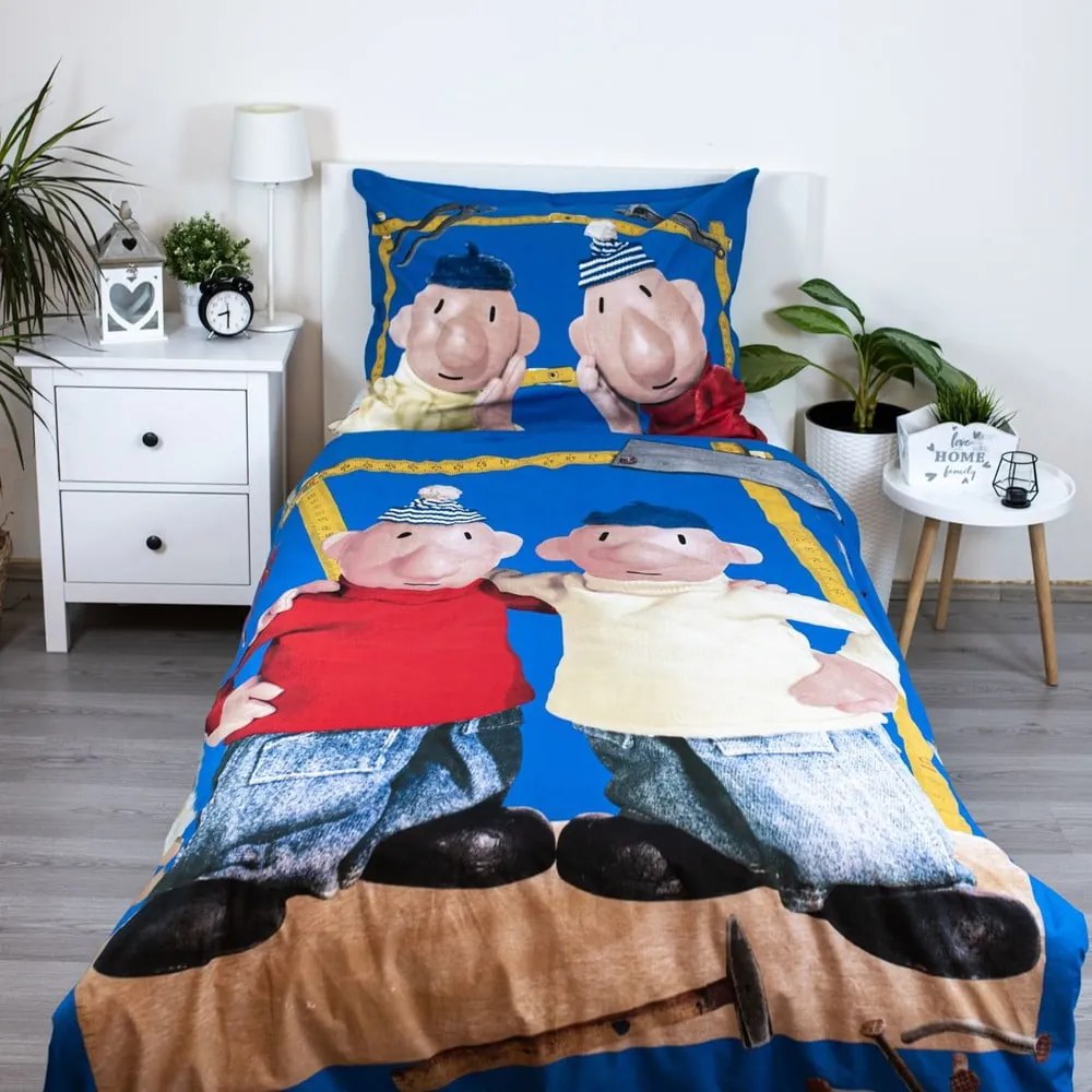 Bawełniana pościel dziecięca jednoosobowa 140x200 cm Pat a Mat – Jerry Fabrics
