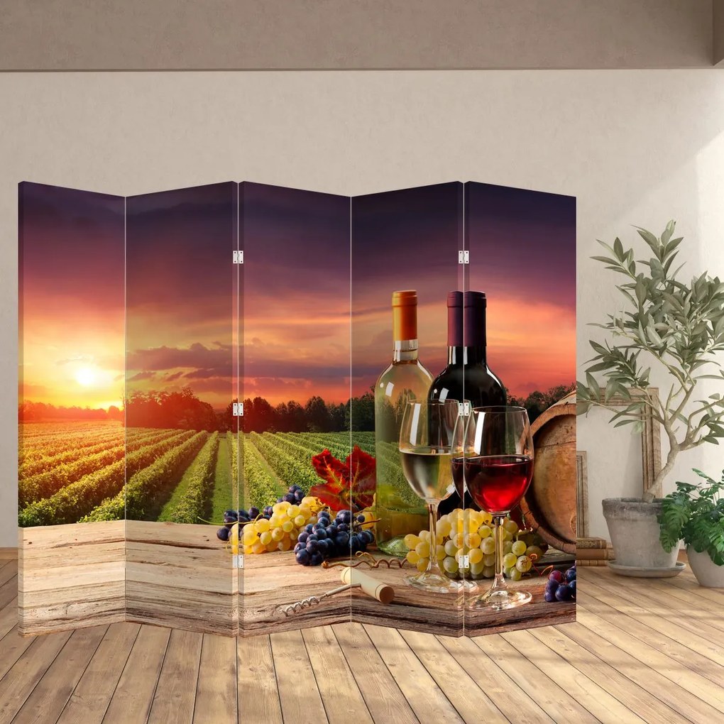 Parawan - Winnica z winem (210x170 cm)