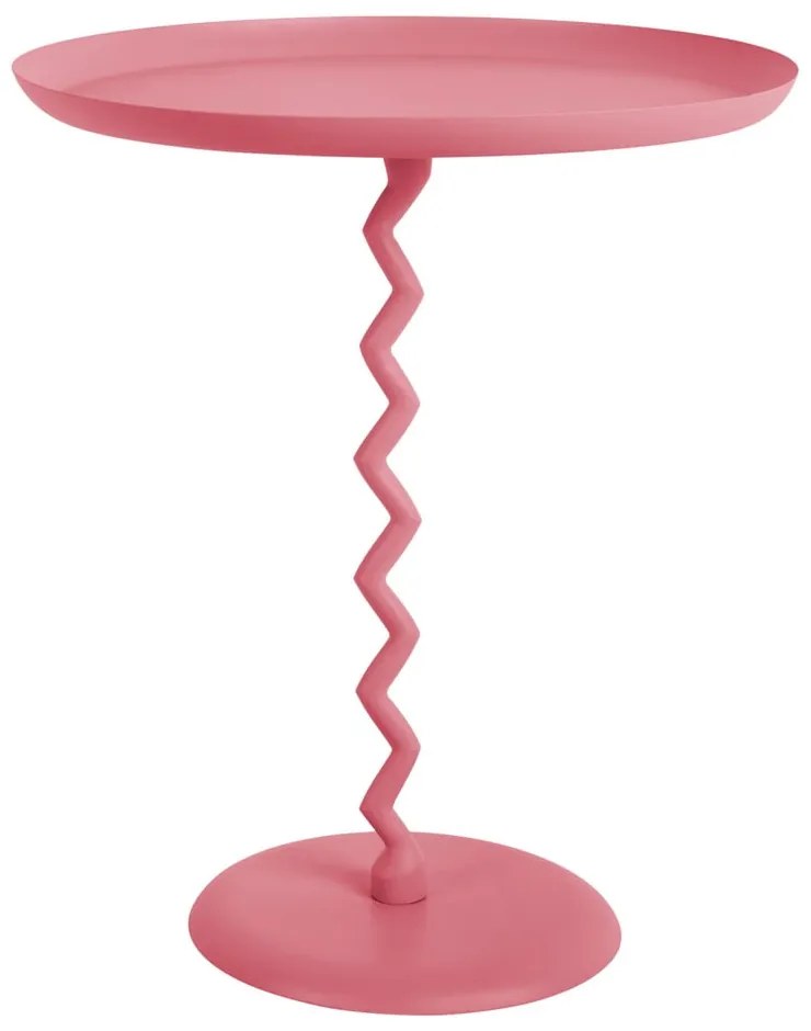 Metalowy okrągły stolik ø 44 cm Zig Zag – Leitmotiv