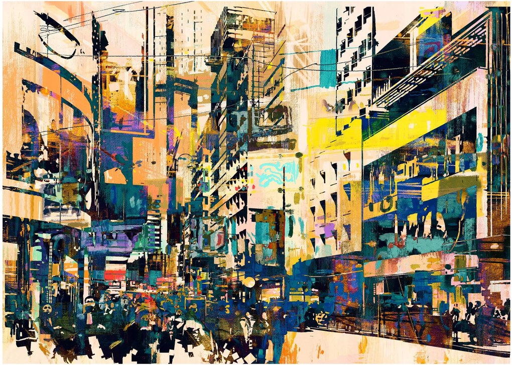 Obraz malowanej abstrakcji (70x50 cm)