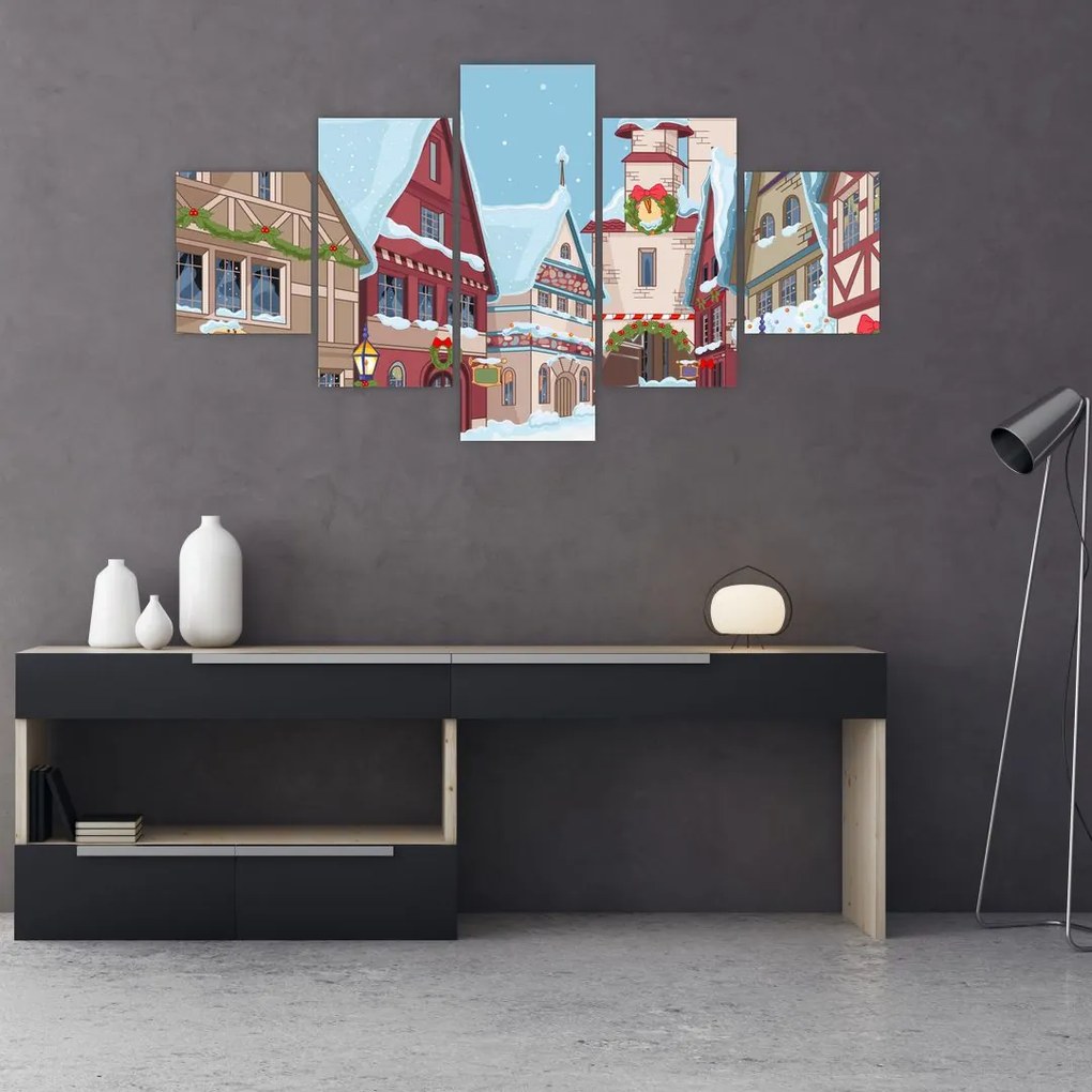 Obraz - Zimowa aleja (125x70 cm)