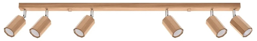 Listwa oświetleniowa ZEKE 6 dębowa SOLLUX LIGHTING