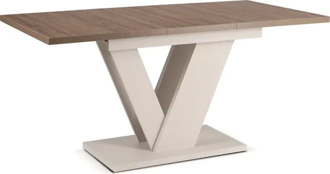 Stół Prostokątny Rozkładany CLARK 120-160 cm Orzech/Kaszmir Japandi