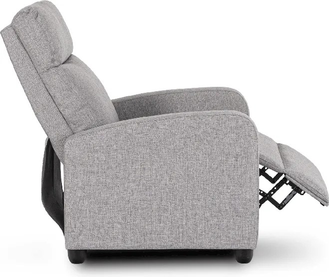 Fotel Rozkładany DANNY Wypoczynkowy z Podnóżkiem Szary Nowoczesny