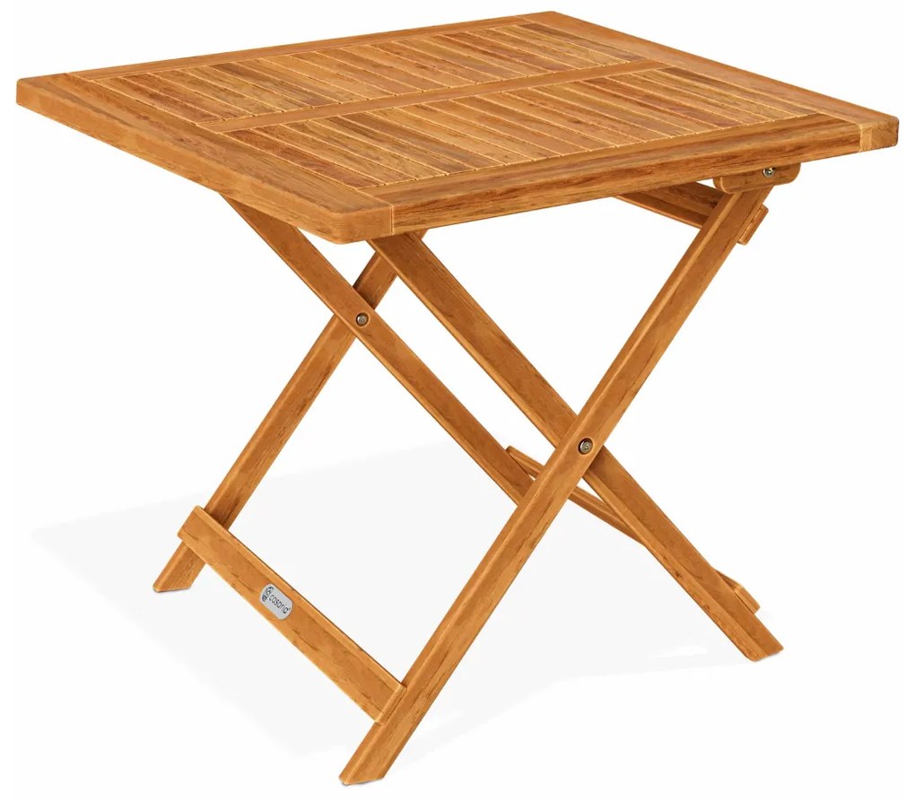 Casaria Drewniany stolik ALEK, 70x70x73cm, brązowa