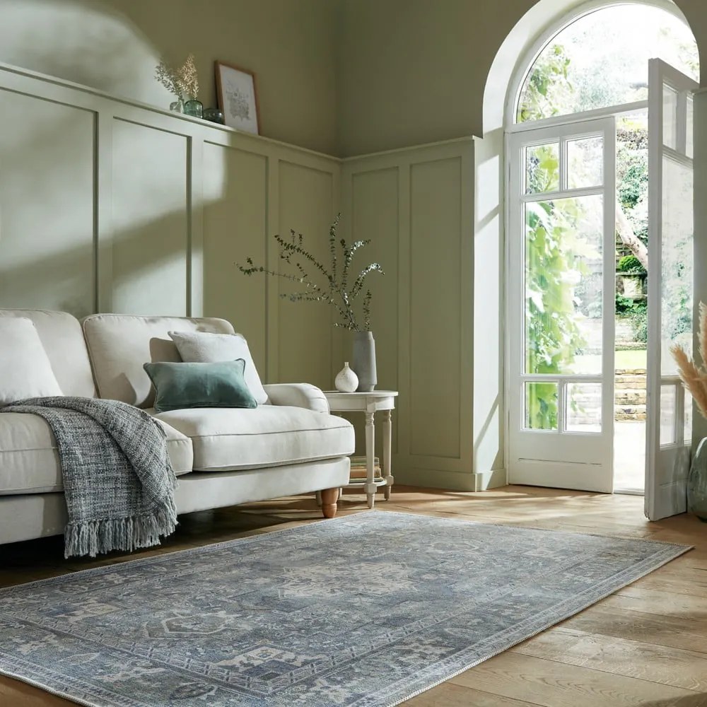 Zielony dywan z mieszanki włókien z recyklingu odpowiedni do prania 120x170 cm Windsor – Flair Rugs