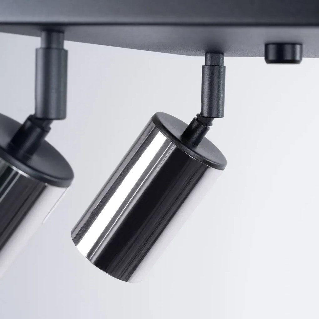 Plafon WINX 4 czarny/chrom SOLLUX LIGHTING