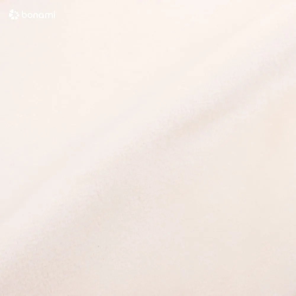 Beżowe tapicerowane łóżko dwuosobowe ze schowkiem i stelażem 180x200 cm Miley – Micadoni Home