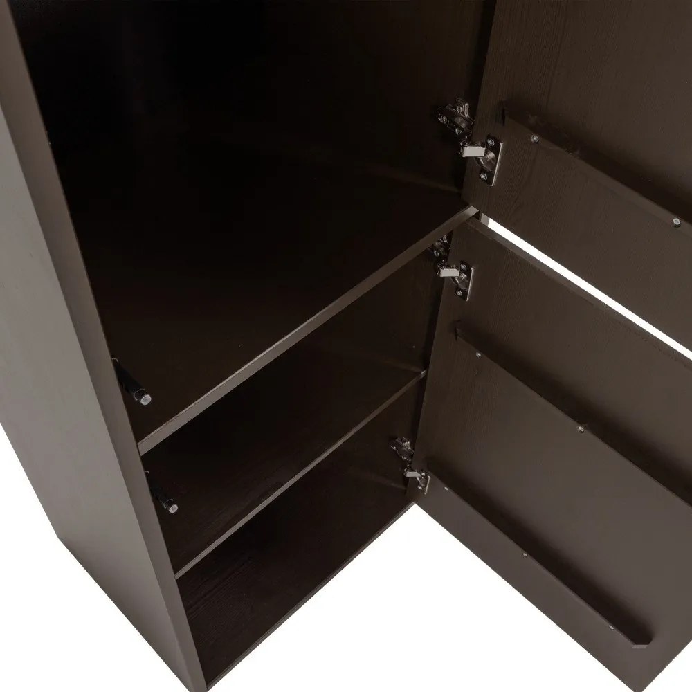 Ciemnobrązowa szafka modułowa z litego drewna sosnowego 55x215 cm Meggy – WOOOD