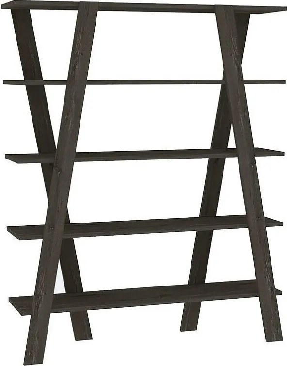 Regał na książki – 120 cm x 150 cm x 25 cm – Czarny – Płyta wiórowa pokryta melaminą