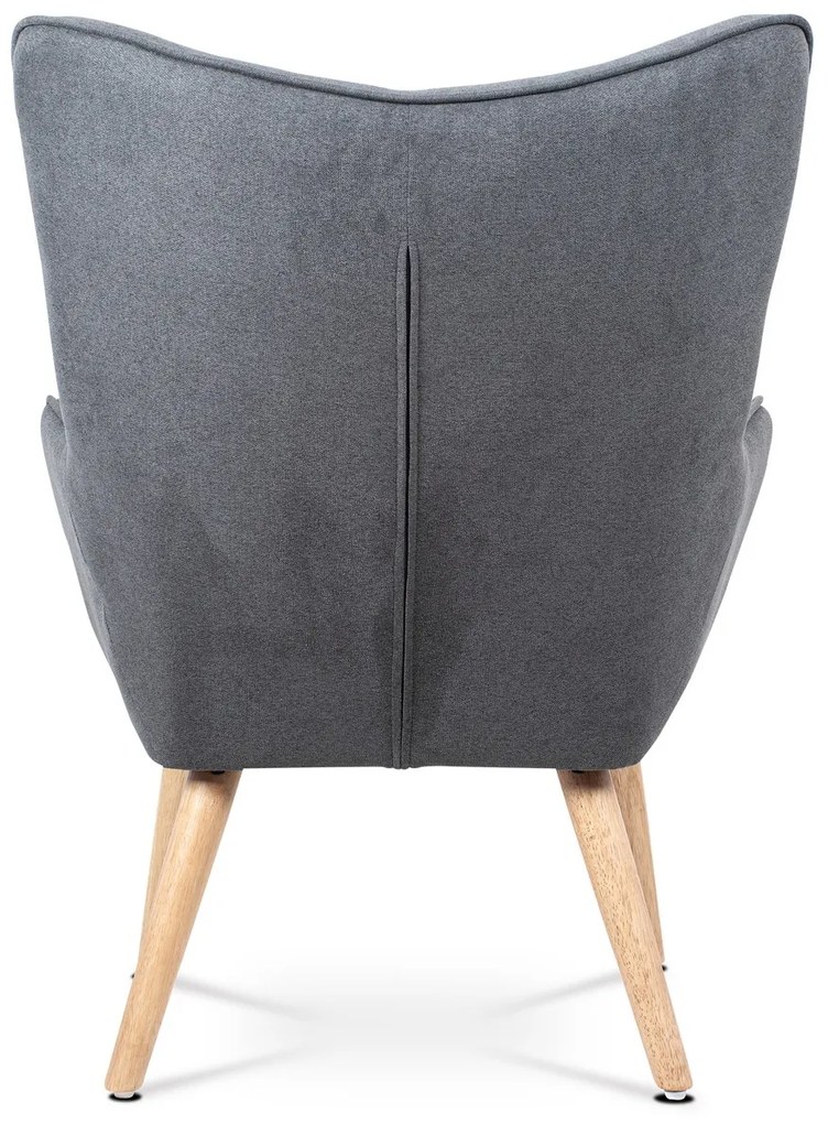 Fotel z podnóżkiem GREY2, szary