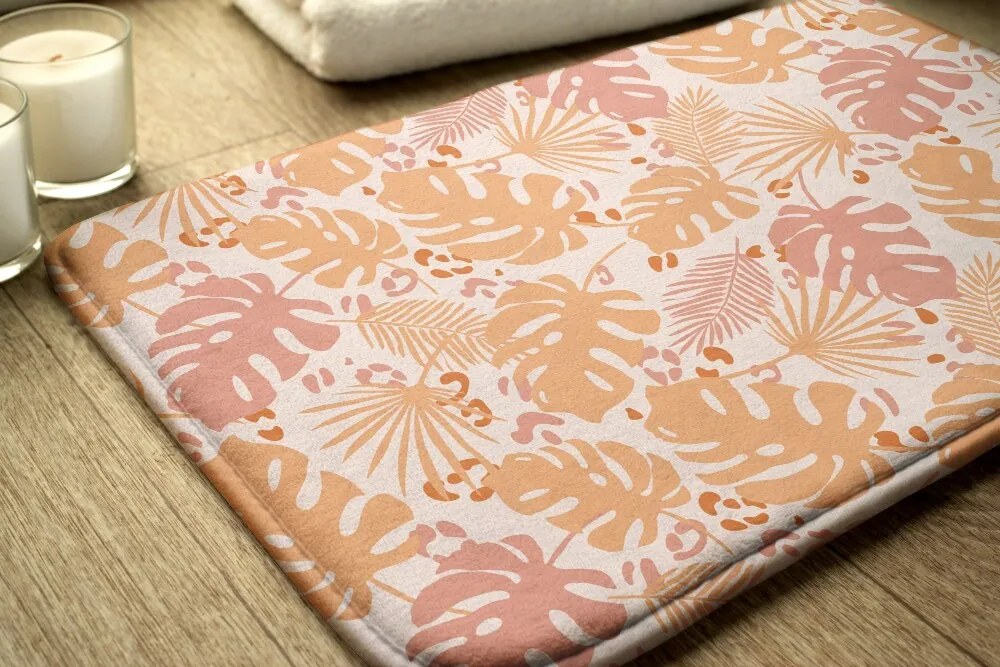 Dywanik antypoślizgowy do łazienki Dywanik antypoślizgowy do łazienki Liście Monstera wzór