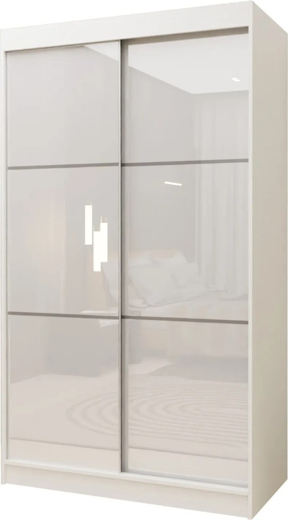 Szafa VITALE - Biały / Front Biały / Bez lustra / Bez szuflad / 120 cm