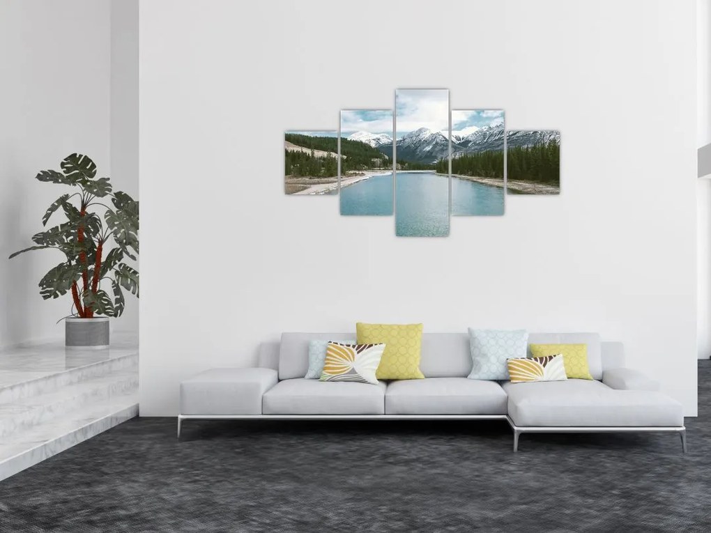 Obraz górskiego krajobrazu (125x70 cm)