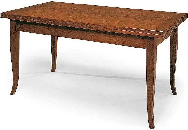 Rozkładany drewniany stół w orzechowym wykończeniu 160x85 - 240x85 cm - SANTO SPIRITO