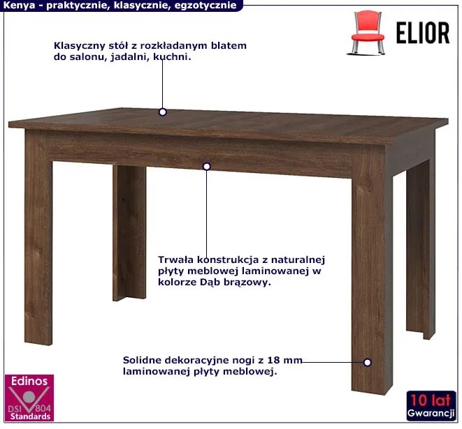 Stół z rozkładanym blatem - Samar 11X