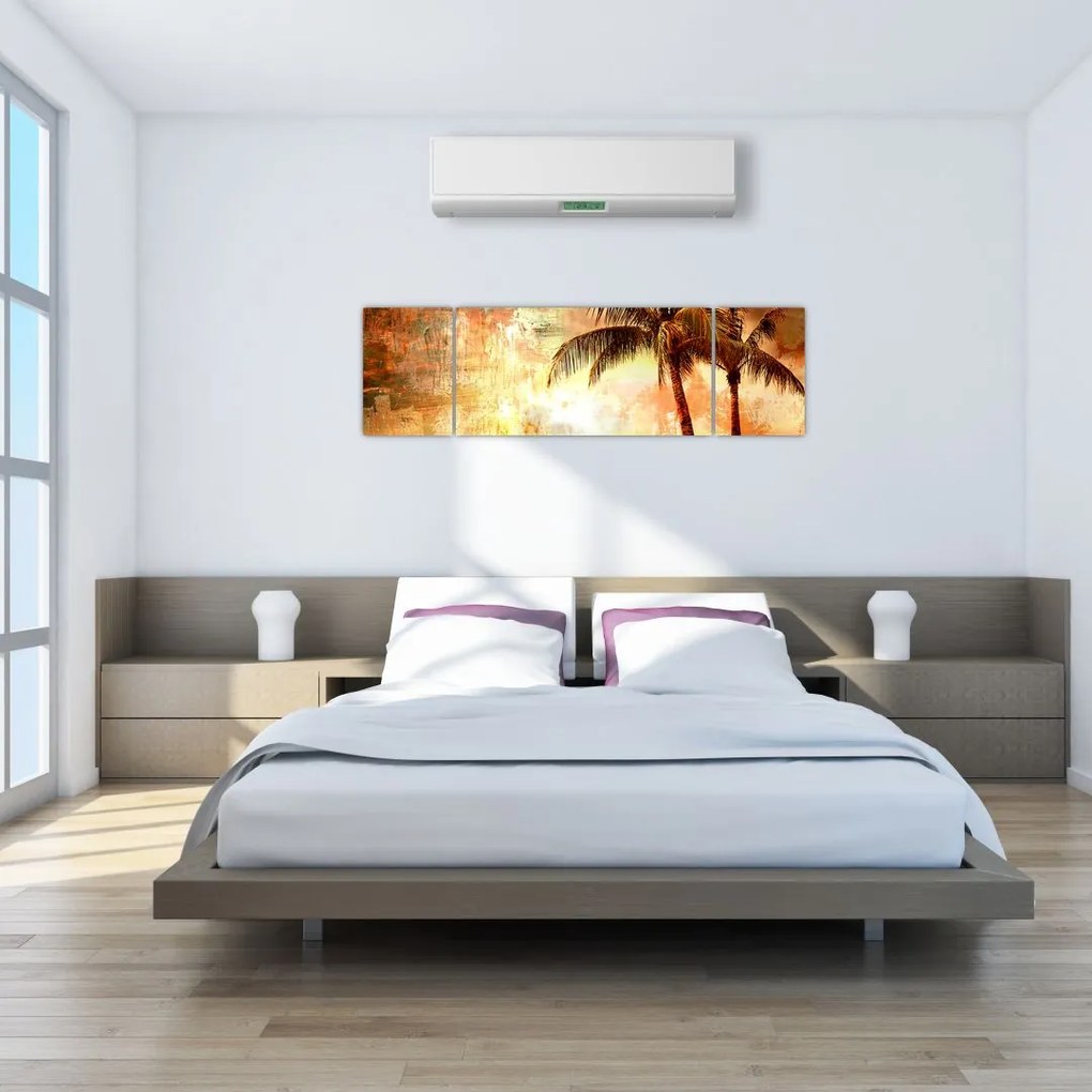 Obraz - Palmy na plaży (170x50 cm)