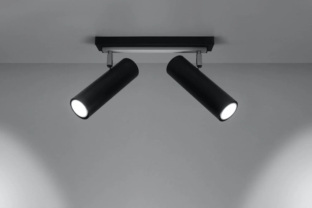 Plafon LED z regulacją E813-Beton - czarny