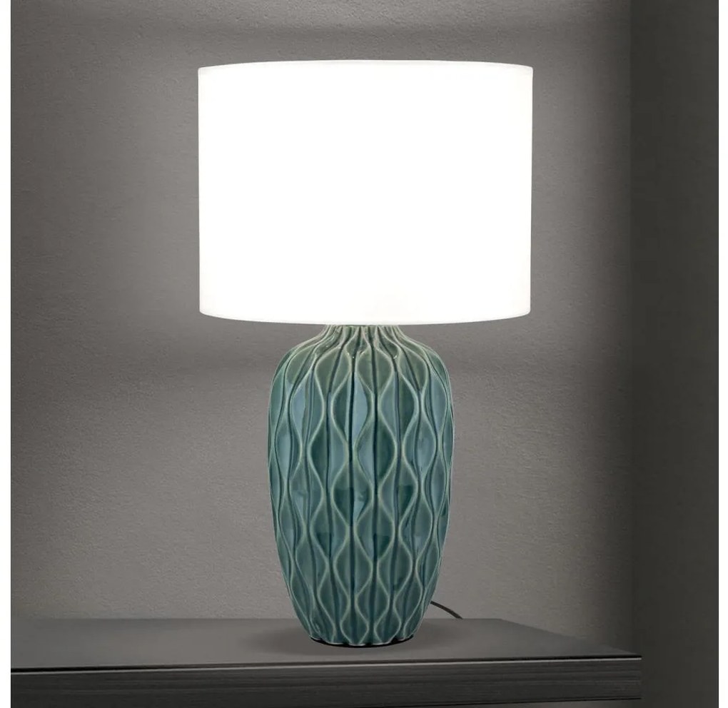 Orion - Lampa stołowa TORTUGA 1xE27/40W/230V zielona/biała