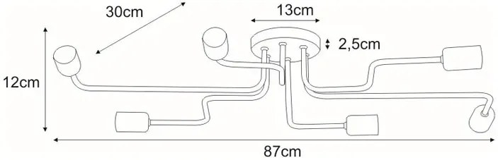 Biała loftowa lampa sufitowa - S142-Binta