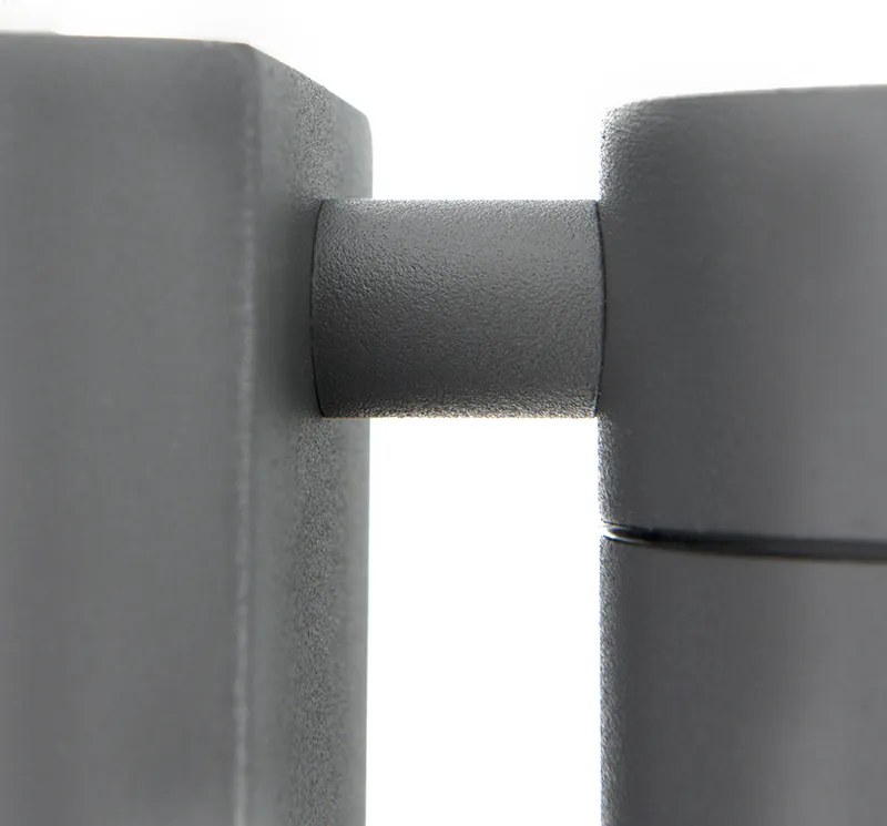 Lampa ścienna zewnętrzna antracytowa IP44 z czujnikiem zmierzchu - Solo