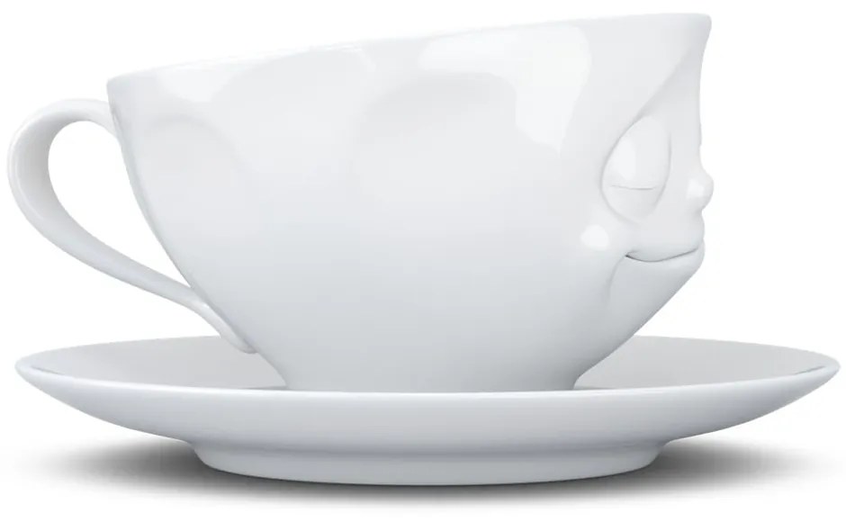 Biała porcelanowa szczęśliwa filiżanka do kawy 58products, 200 ml