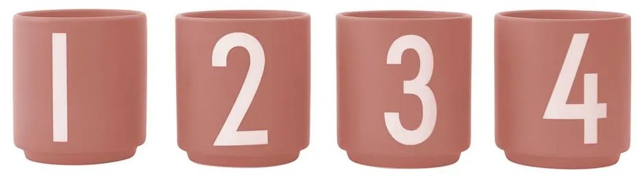 Porcelanowe świeczniki zestaw 4 szt. Mini – Design Letters