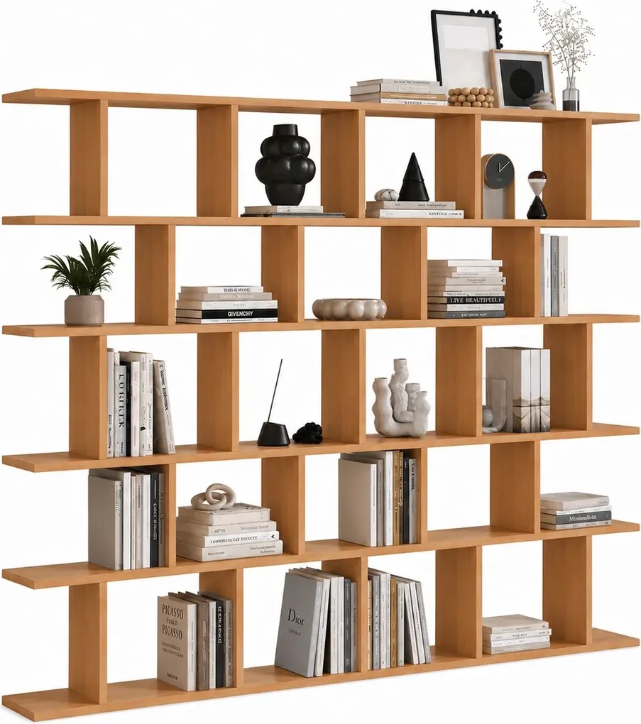 Designerska ażurowa biblioteczka regał na książki olcha S3-W36