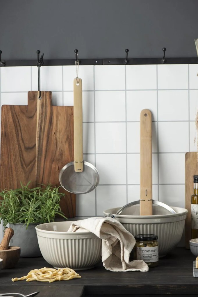 Kremowe ceramiczne miski MYNTE BUTTER CREAM, zestaw 3 sztuki