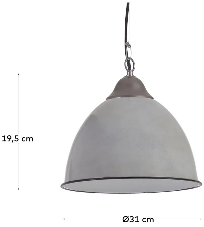 Szary kinkiet ø 31 cm Neus – Kave Home