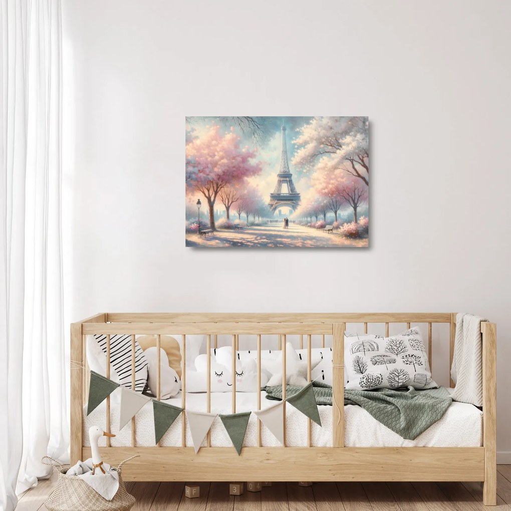 Obraz na szkle – Wiosna w Paryżu (70x50 cm)