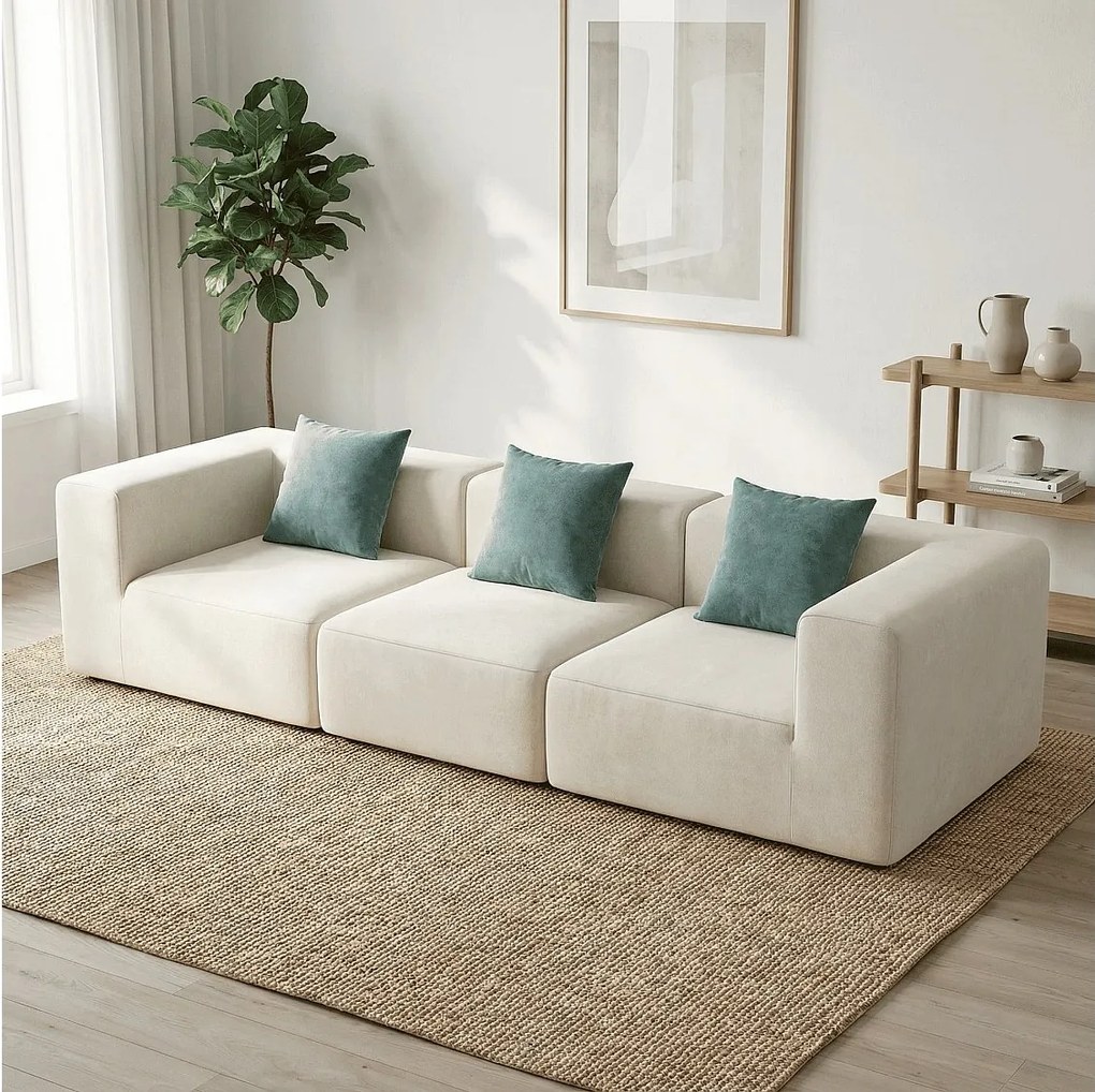 Coco Living Sofa Pure 3-osobowa – biały szałwia