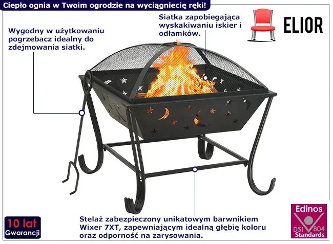Nowoczesne palenisko ogrodowe - Santes