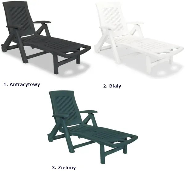 Biały składany leżak plażowy Z1-B46