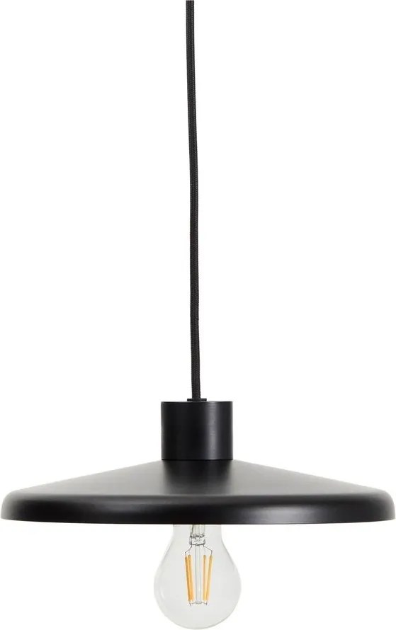 Czarna lampa wisząca z metalowym kloszem Nuvira – Kave Home
