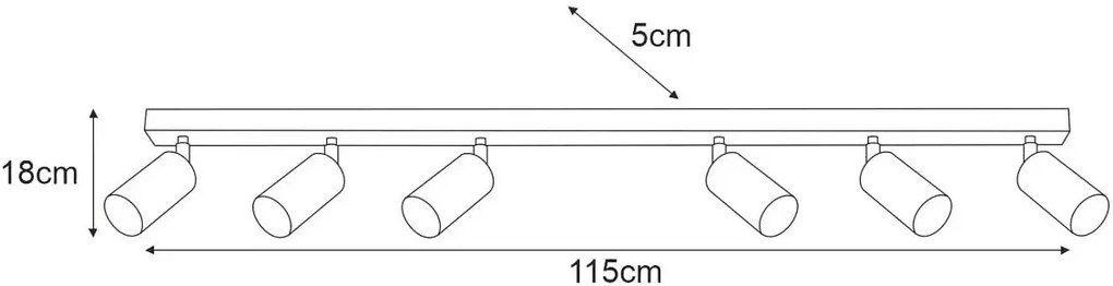 Beżowa lampa sufitowa 6-cio punktowa B2-D03