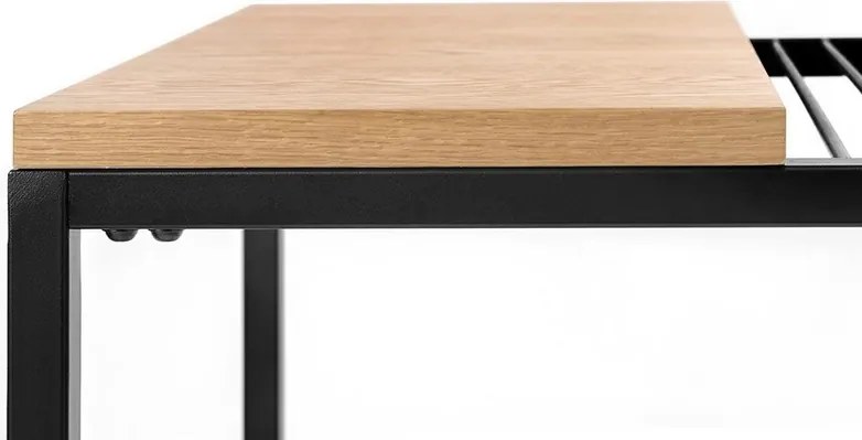 Stolik pomocniczy w stylu loft z gazetownikiem Galler