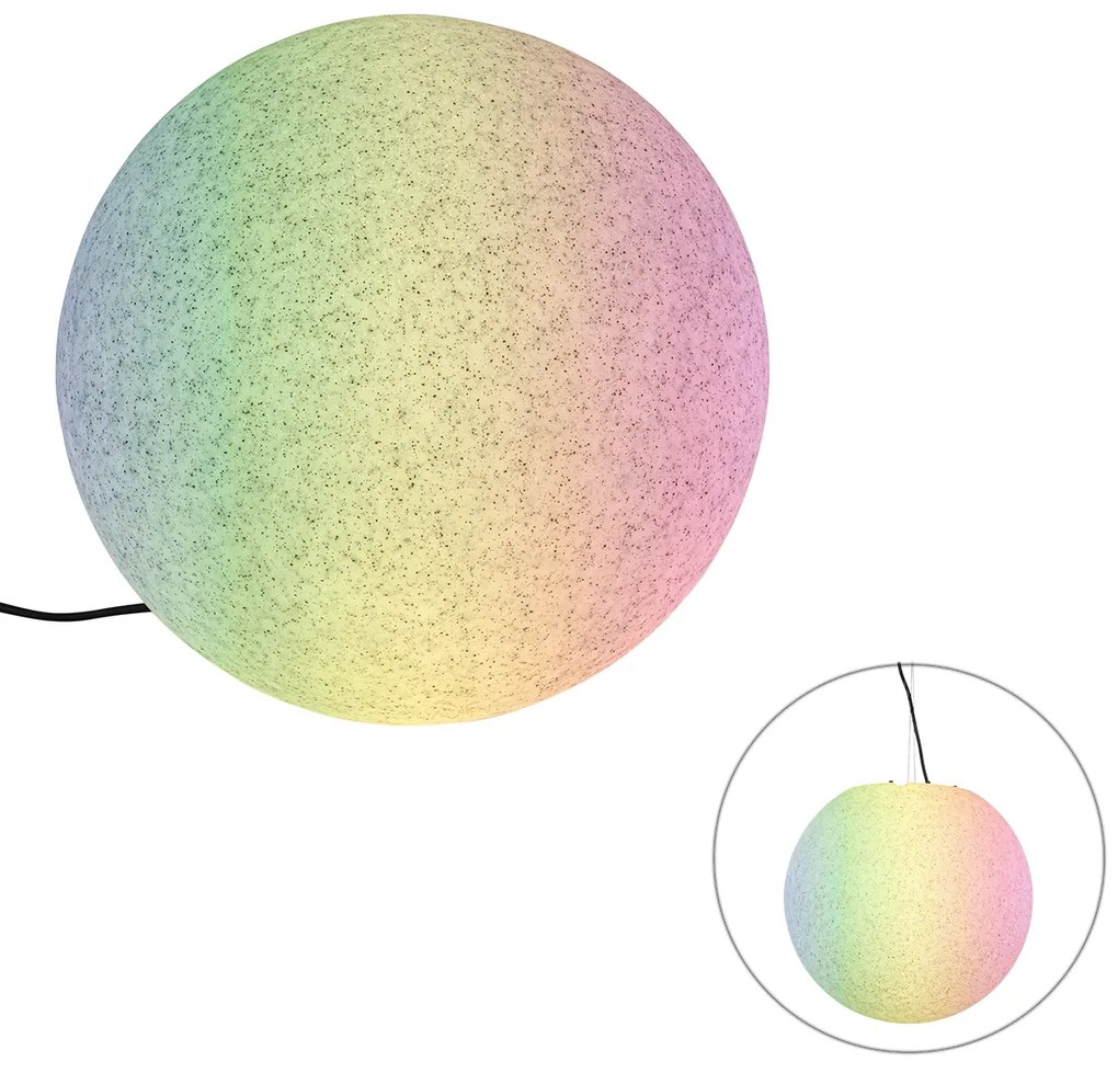 Zewnetrzna Inteligentna lampa zewnętrzna szara 45 cm IP65 z LED - Nura Nowoczesny Oswietlenie zewnetrzne
