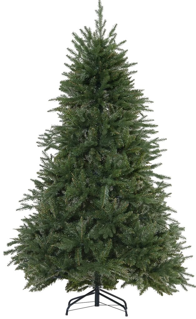 HOMCOM Sztuczna Choinka 1,8 m , Stojak Metalowy, PVC, Zielona | Aosom PL