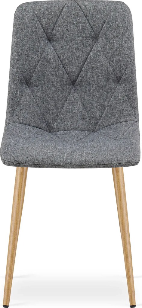 Ciemnoszare krzesło tapicerowane tkaniną do jadalni A0-K65