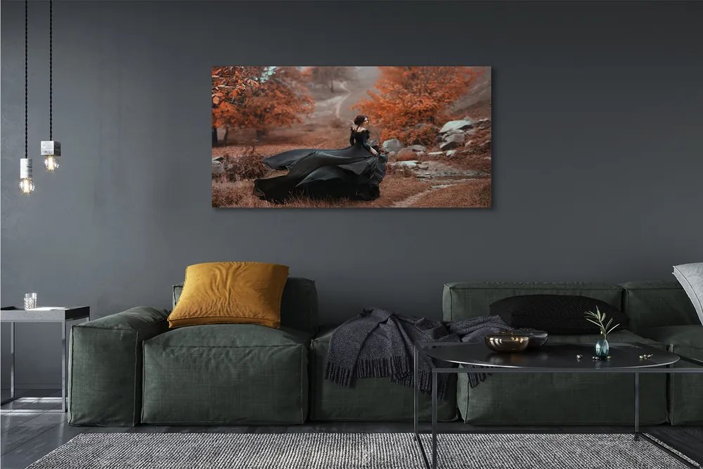 Zdjęcie na płótnie Kobieta w Górach Jesienią