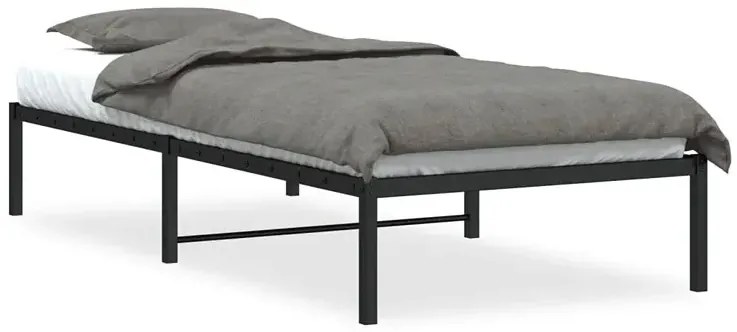 Czarne metalowe łóżko pojedyncze 100x200 cm - Tresto