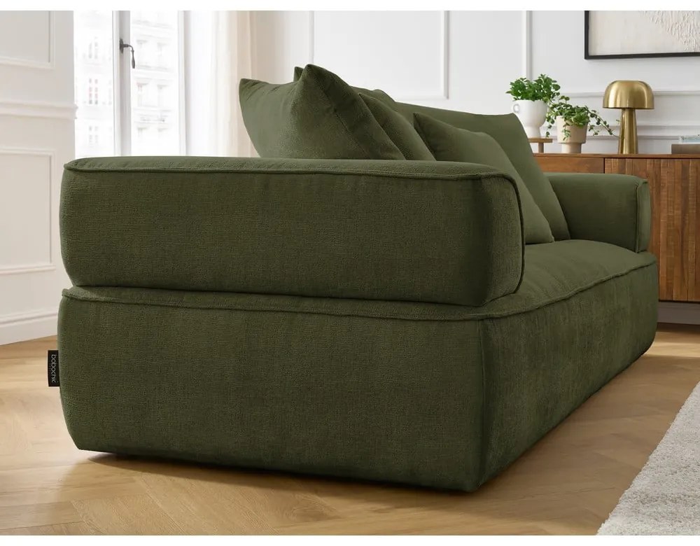 Zielona sofa z tkaniny szenilowej 237 cm Whesley – Bobochic Paris
